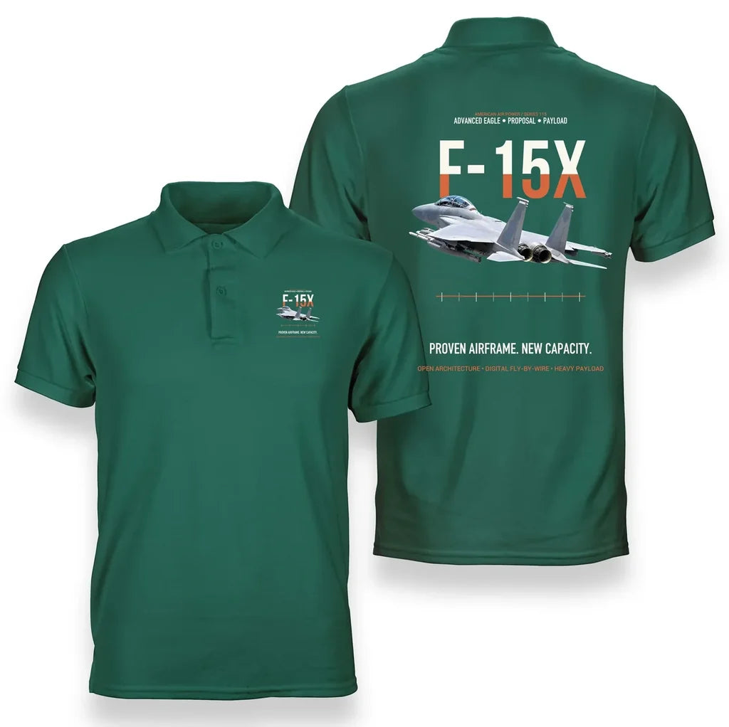 F-15X ADVANCED EAGLE PROPOSAL design on green polo