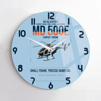 Thumbnail for MD Helicopters MD 500E design on light blue no frame wall clock