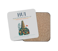 Thumbnail for Phu Bai International Airport (HUI) design on light gray 1 piece coaster