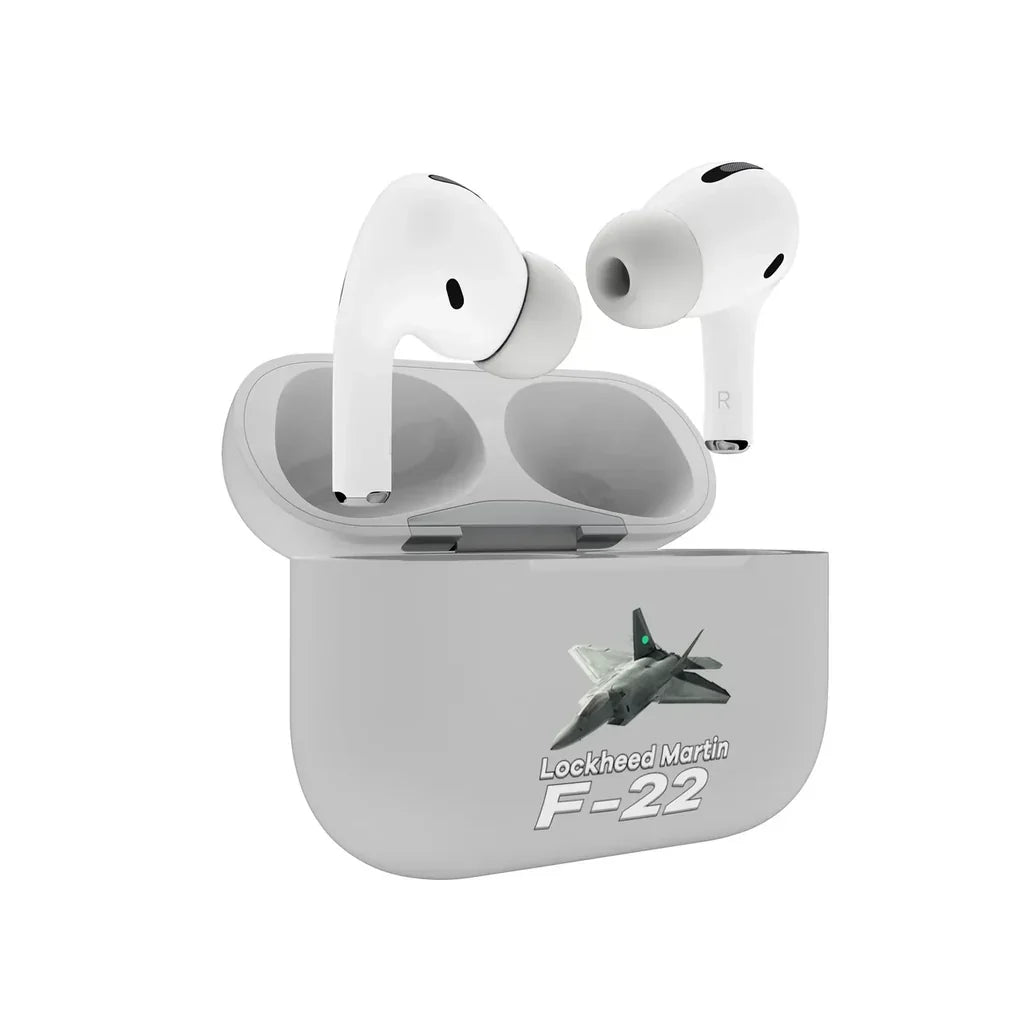 The Fighter Jet 22 Silhouette AirPods Pro plastic case - Light Gray