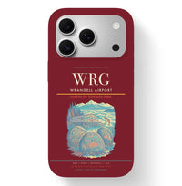 Thumbnail for Wrangell Airport (WRG) design on dark red iPhone 17 Pro MagSafe case