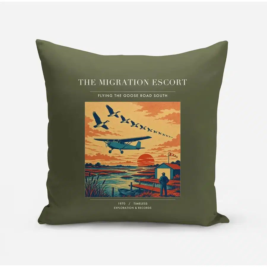 VINTAGE G4448 - The Migration Escort - Designed Pillows design on greenarmy