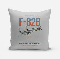 Thumbnail for F-82B Twin Mustang design on light gray pillow