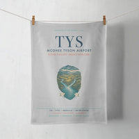Thumbnail for McGhee Tyson Airport Knoxville (TYS) design on light gray towel