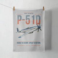 Thumbnail for P-51D Mustang design on light gray towel