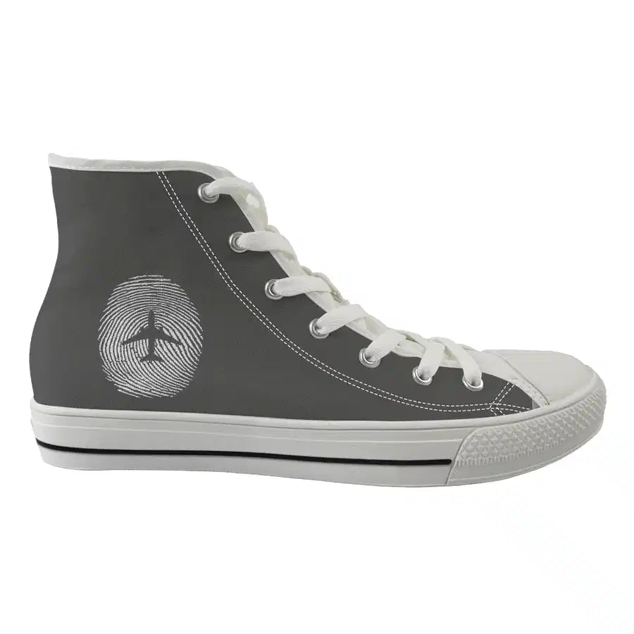 Aviation Finger Print Canvas Shoes - view 6