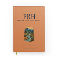 Thumbnail for Paro International Airport (PBH) design on orange notebook