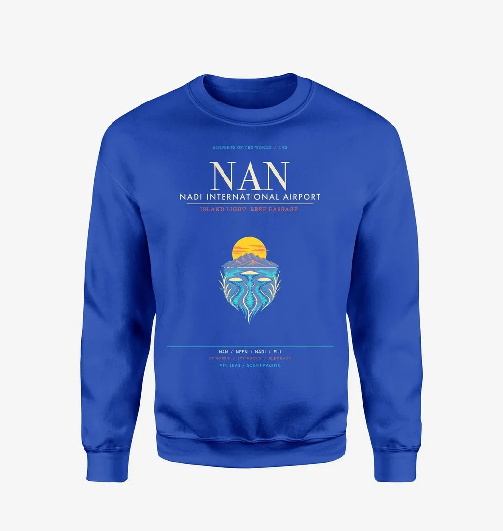 Nadi International Airport NAN Sweatshirt - Blue