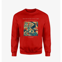Thumbnail for VINTAGE G4224 - The Mountain Vista Cabin - Designed Sweatshirts design on red
