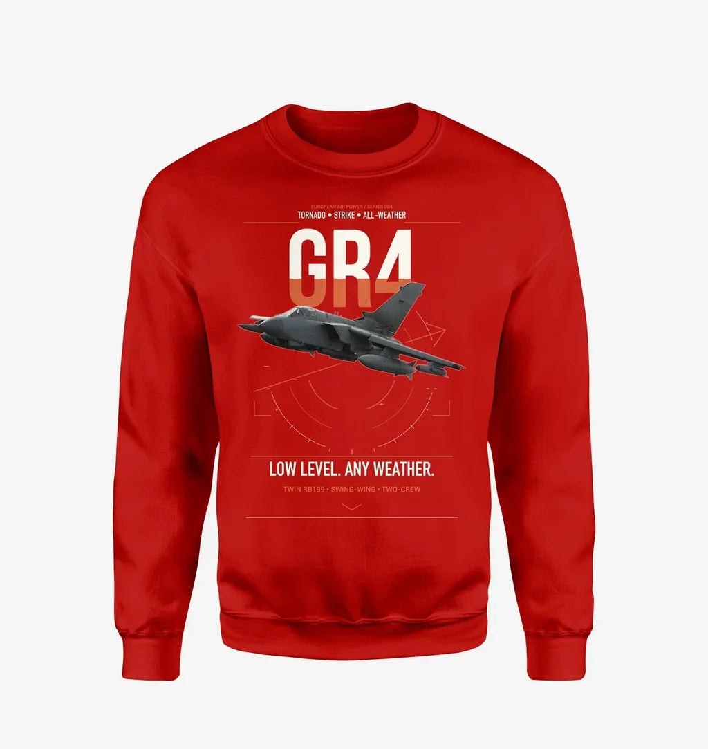 Panavia Tornado GR4 design on red sweatshirt