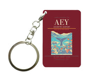 Thumbnail for Akureyri Airport (AEY) design on dark red key chain
