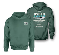 Thumbnail for Tecnam P2010 design on green double-side hoodie, double-side print