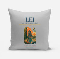 Thumbnail for Leipzig–Halle Airport (LEJ) design on light gray pillow