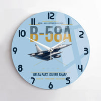 Thumbnail for B-58A Hustler design on light blue no frame wall clock