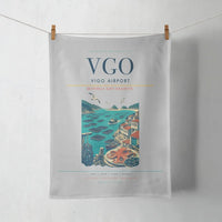 Thumbnail for Vigo Airport (VGO) design on light gray towel