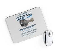 Thumbnail for TRENT 500 design on light gray rectangle mouse pad