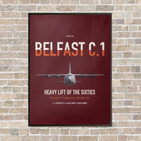 Thumbnail for Short Belfast C.1 vertical canvas print - framed - dark red background