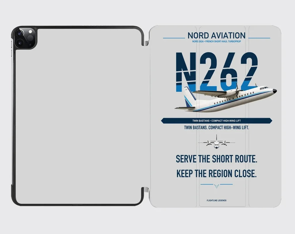 Nord 262A design on light gray ipad tablet case