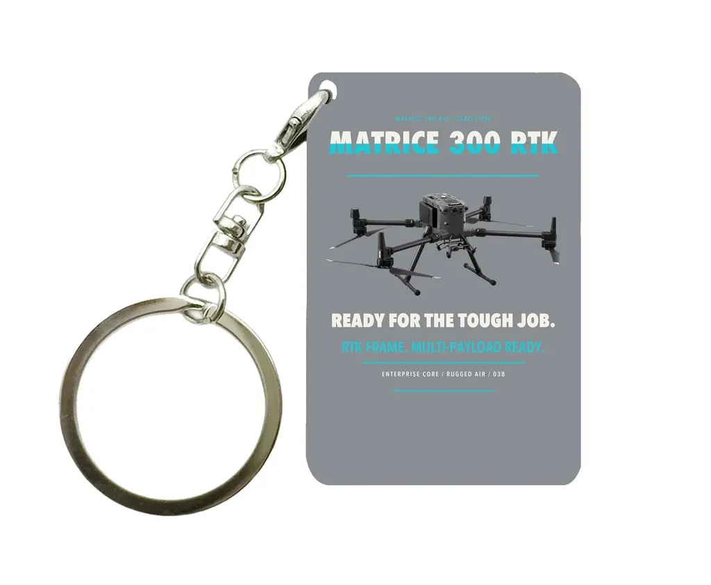 DJI Matrice 300 RTK Key Chain design on gray key chain
