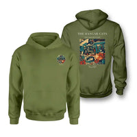 Thumbnail for VINTAGE G4137 - The Hangar Cats - Double-Side Hoodie design on greenarmy double side