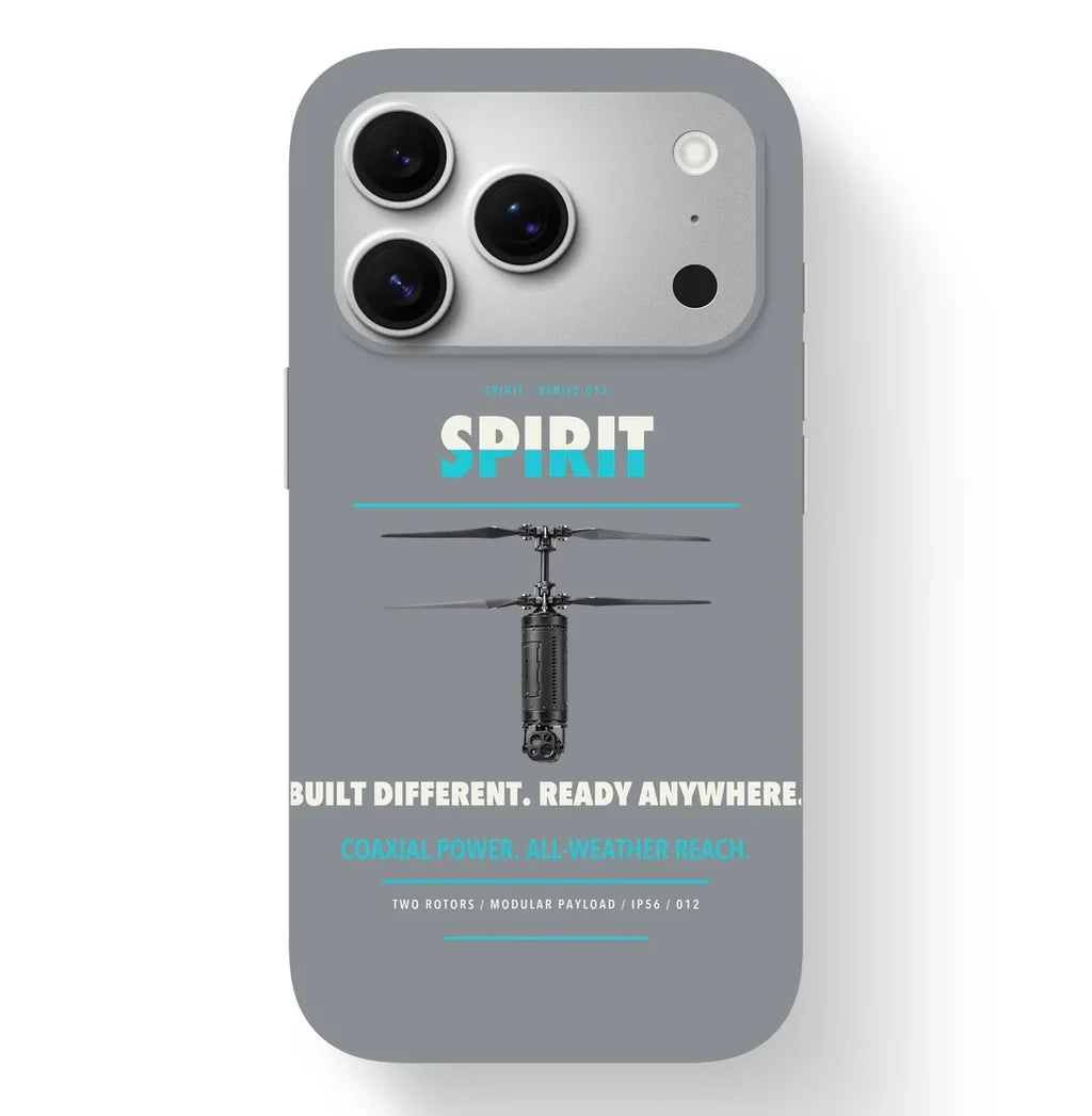 Ascent AeroSystems Spirit Case design on gray iphone case
