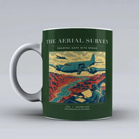 Thumbnail for VINTAGE G4031 - The Aerial Survey - Ceramic Mug design on darkgreen