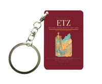 Thumbnail for Metz–Nancy–Lorraine Airport (ETZ) design on dark red key chain
