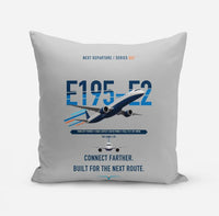 Thumbnail for Embraer E195-E2 design on light gray pillow