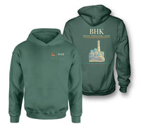 Thumbnail for Bukhara International Airport (BHK) design on green double-side hoodie