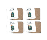 Thumbnail for Vancouver International Airport (YVR) design on white 4 pieces set coaster