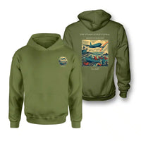 Thumbnail for VINTAGE G4367 - The Storm Surge Patrol - Double-Side Hoodie design on greenarmy double side