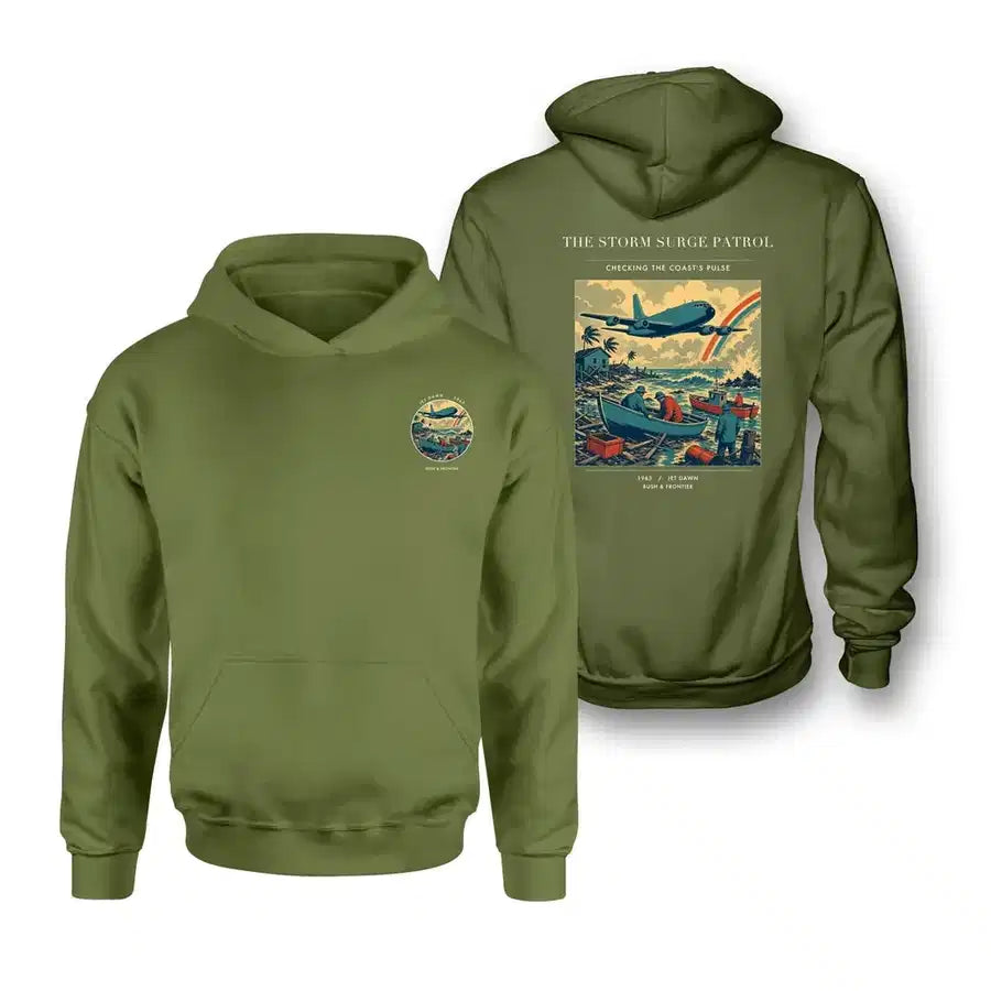 VINTAGE G4367 - The Storm Surge Patrol - Double-Side Hoodie design on greenarmy double side