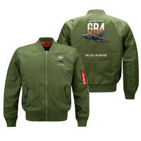 Thumbnail for Panavia Tornado GR4 design on green bomber jacket, double-side print