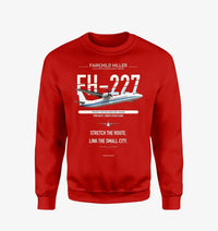 Thumbnail for Fairchild Hiller FH-227B design on red sweatshirt
