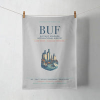 Thumbnail for Buffalo Niagara International Airport (BUF) design on light gray towel