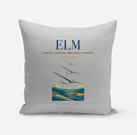 Thumbnail for Elmira Corning Regional Airport (ELM) design on light gray pillow