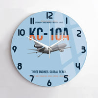 Thumbnail for KC-10A EXTENDER design on light blue no frame wall clock