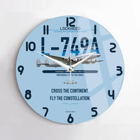 Thumbnail for Lockheed L-749A Constellation design on light blue no frame wall clock