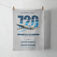 Thumbnail for Boeing 720B design on light gray towel