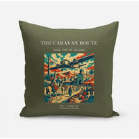 Thumbnail for VINTAGE G4040 - The Caravan Route - Designed Pillows design on greenarmy