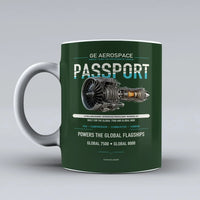 Thumbnail for Mug design on dark green passport