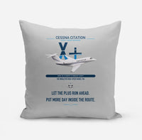 Thumbnail for Cessna Citation X+ design on light gray pillow
