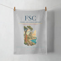 Thumbnail for Figari Sud-Corse Airport (FSC) design on light gray towel