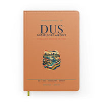 Thumbnail for Düsseldorf Airport (DUS) design on orange notebook