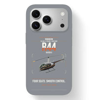 Thumbnail for Robinson R44 Raven II design on gray magsafe iphone case, for iPhone 17 Pro