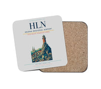 Thumbnail for Helena Regional Airport (HLN) design on light gray 1 piece coaster