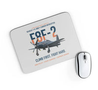 Thumbnail for F8F-2 Bearcat Climb First Fight Hard design on light gray rectangle mouse pad