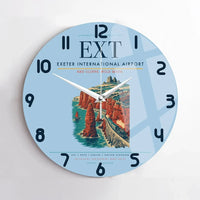 Thumbnail for Exeter International Airport (EXT) design on light blue no frame wall clock