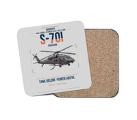 Thumbnail for Sikorsky S-70i FIREHAWK design on light gray 1 piece coaster