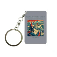 Thumbnail for VINTAGE G4390 - The Fence Post Navigation - Designed Key Chain design on gray